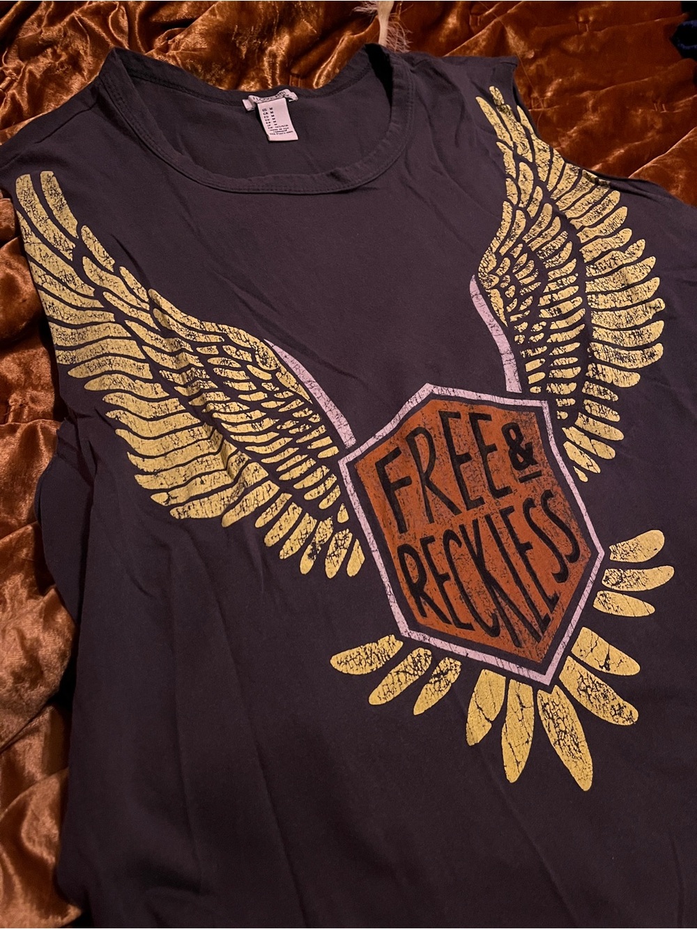 Free & Reckless graphic tank top, Harley Davidson style from Forever 21